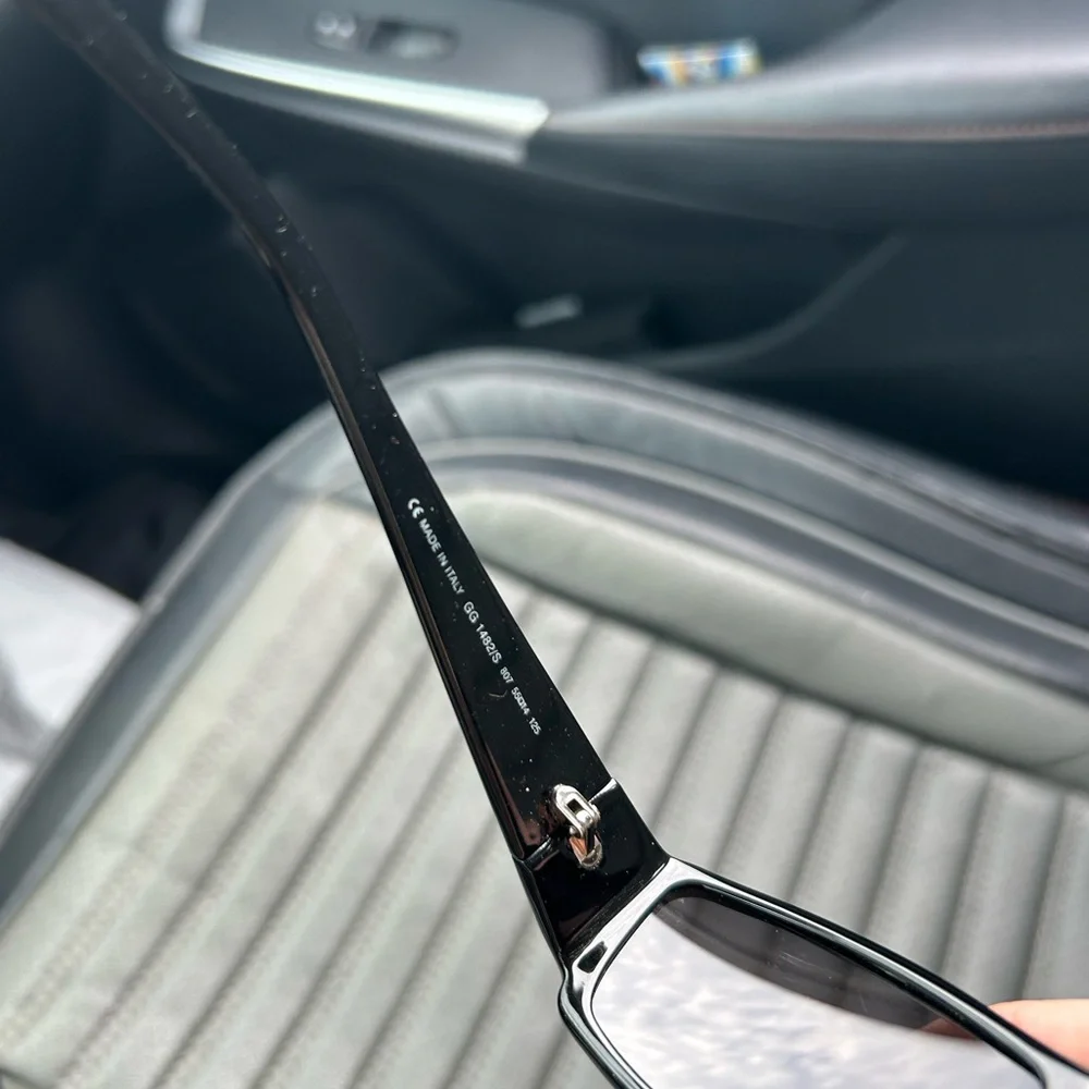 GUCCI Sunglasses GG1482/S 807 55□14 125 Interlocking G Black no case - Picture 7 of 8